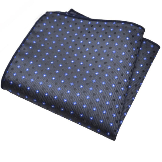 NAVY STAR DOTTED POCKET SQUARE