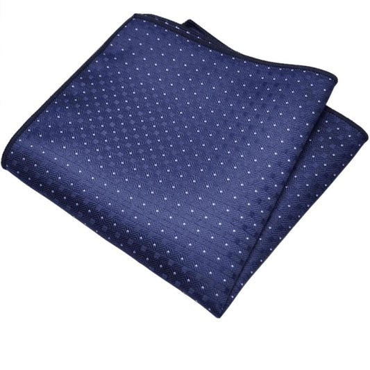 NAVY BLUE DOTTED POCKET SQUARE