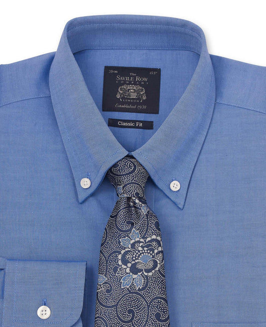 MID BLUE PINPOINT OXFORD BUTTON DOWN CLASSIC FIT SHIRT