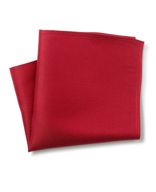 RED BIRDSEYE TEXTURED SILK POCKET SQUARE – SOLD OUT