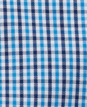 BLUE NAVY CHECK CLASSIC FIT CASUAL SHIRT
