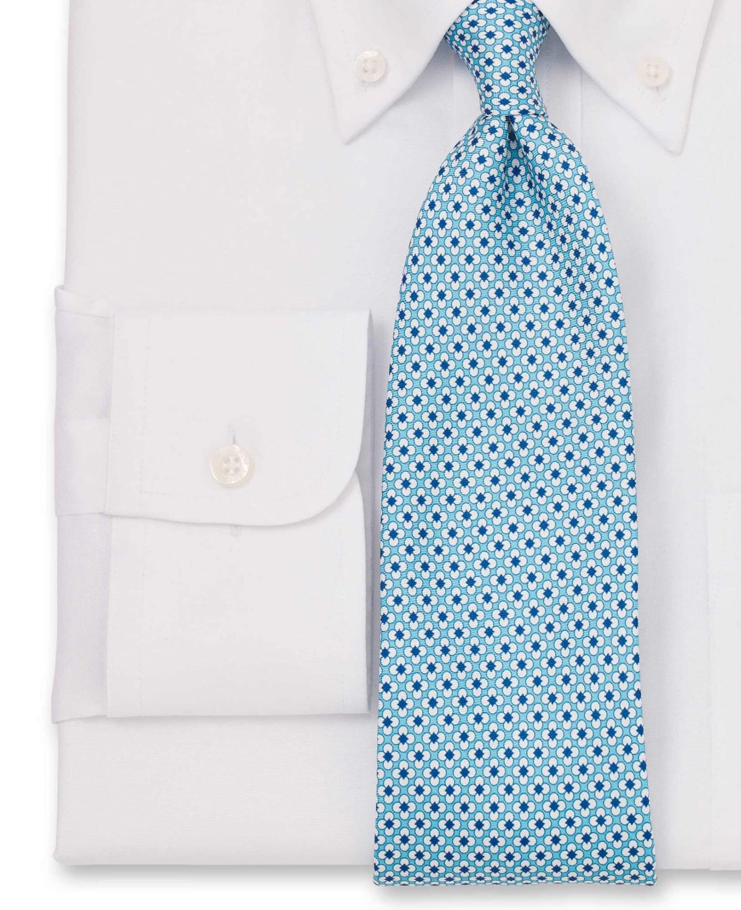 WHITE PINPOINT OXFORD BUTTON DOWN CLASSIC FIT SHIRT