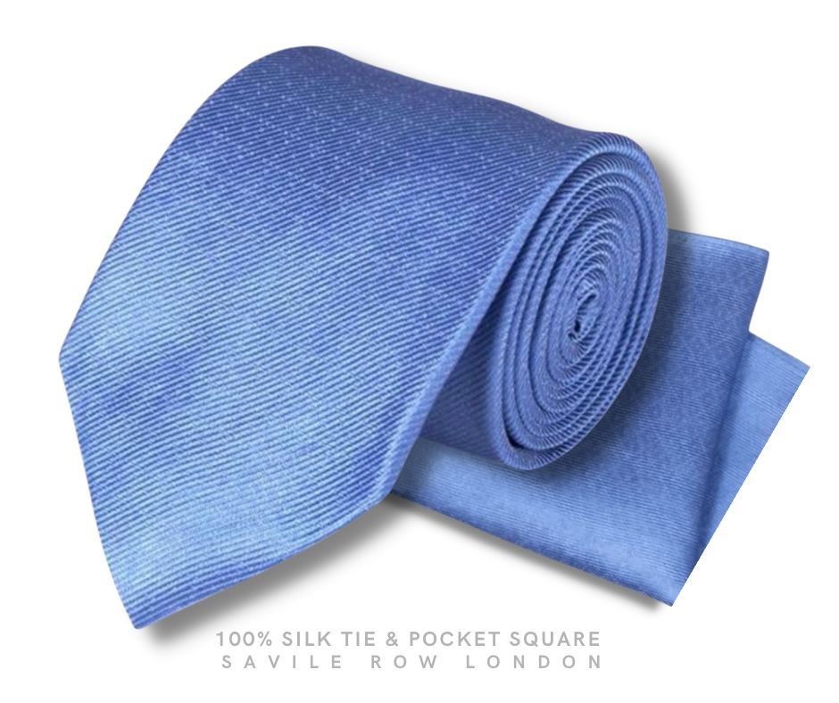 Blue Multicolor Square Silk Tie main image 0
