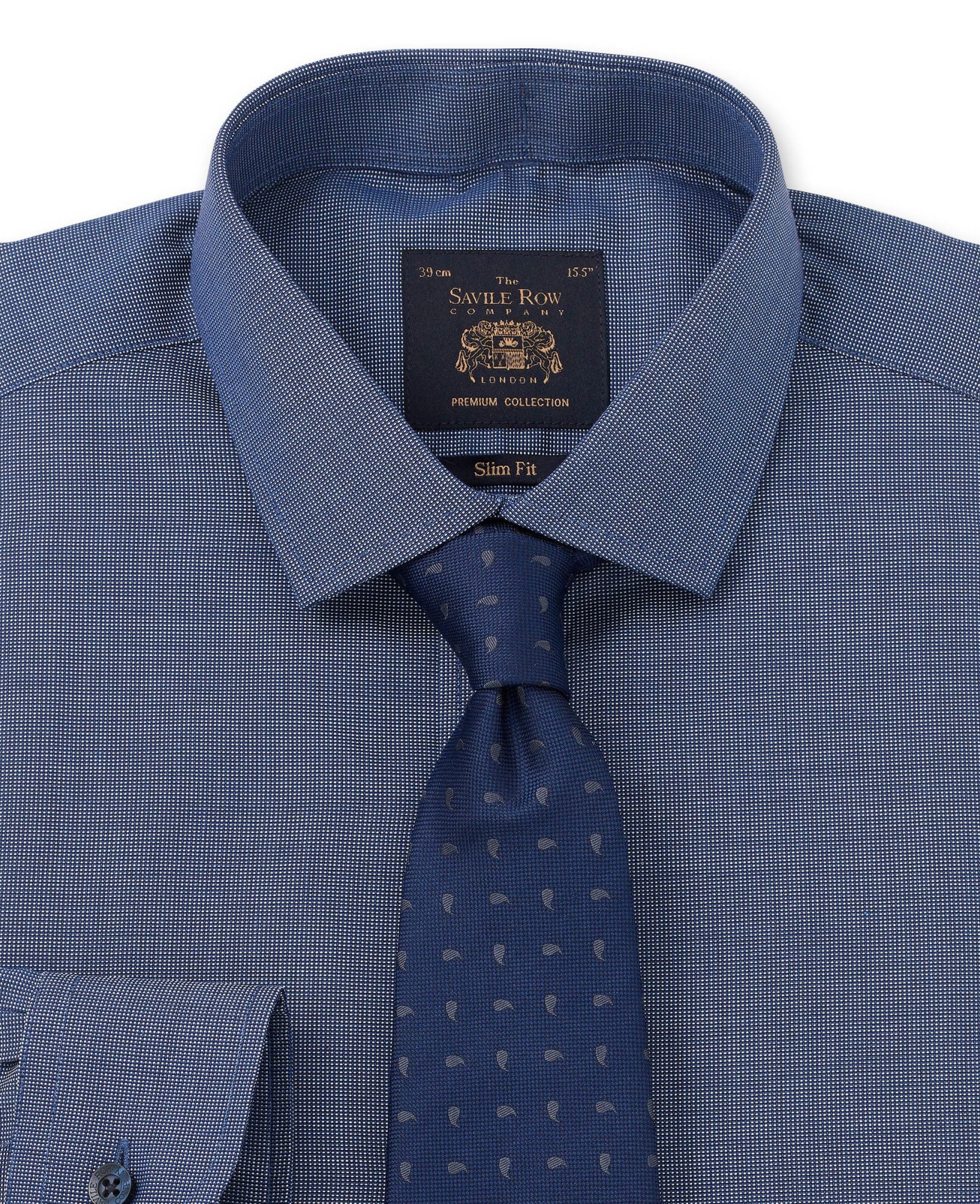 Short sleeve shirt - Fine checked Navy blue and white