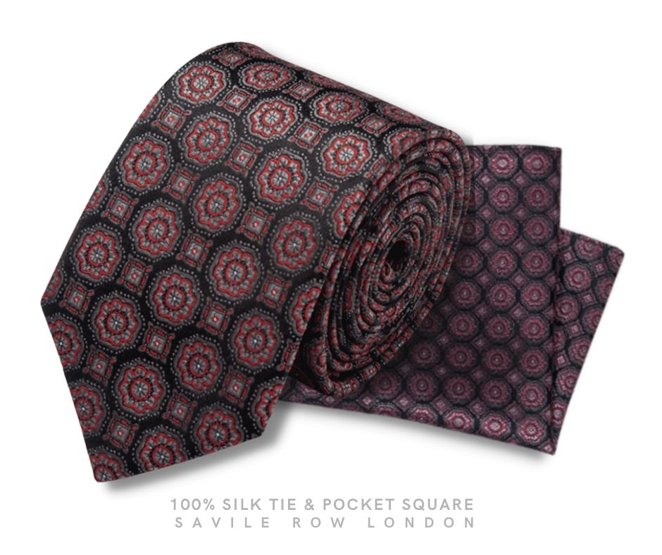 Men's Navy Gold 4 In 1 Silk Pocket Square - Savile Row Company Men's Navy Gold 4 In 1 Silk Pocket Square - Savile Row Company